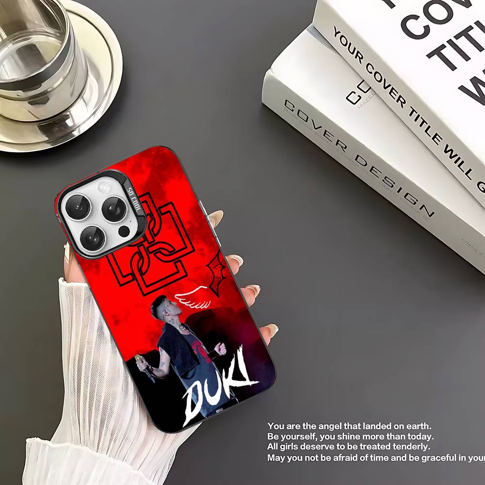 Модный рэпер DUKI Чехол для телефона Цвет Серебристый Корпус Для LPhone 17 16 16e 15 14 13 12 11 Pro Max Plus