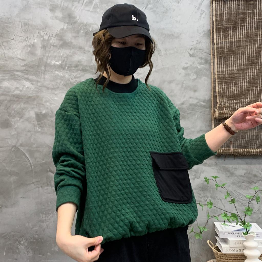 Dimanaf Новинка 2024 года, женские толстовки и свитшоты с длинным рукавом, свободные, клетчатые, повседневные, с круглым вырезом, осенние базовые топы, футболки, новые пуловеры