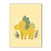 Nursery Wall Art, Cartoon Dinosaur Canvas Painting, Minimalist Animal Poster Print for Kids Boy Girl Bedroom Wall Decor