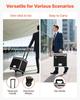 Portable File Storage Box, 395 x 320 x 380 mm Internal Chest Size, Locking Mobile Business Case with Telescopic Handle, Hand pull File Case for Office