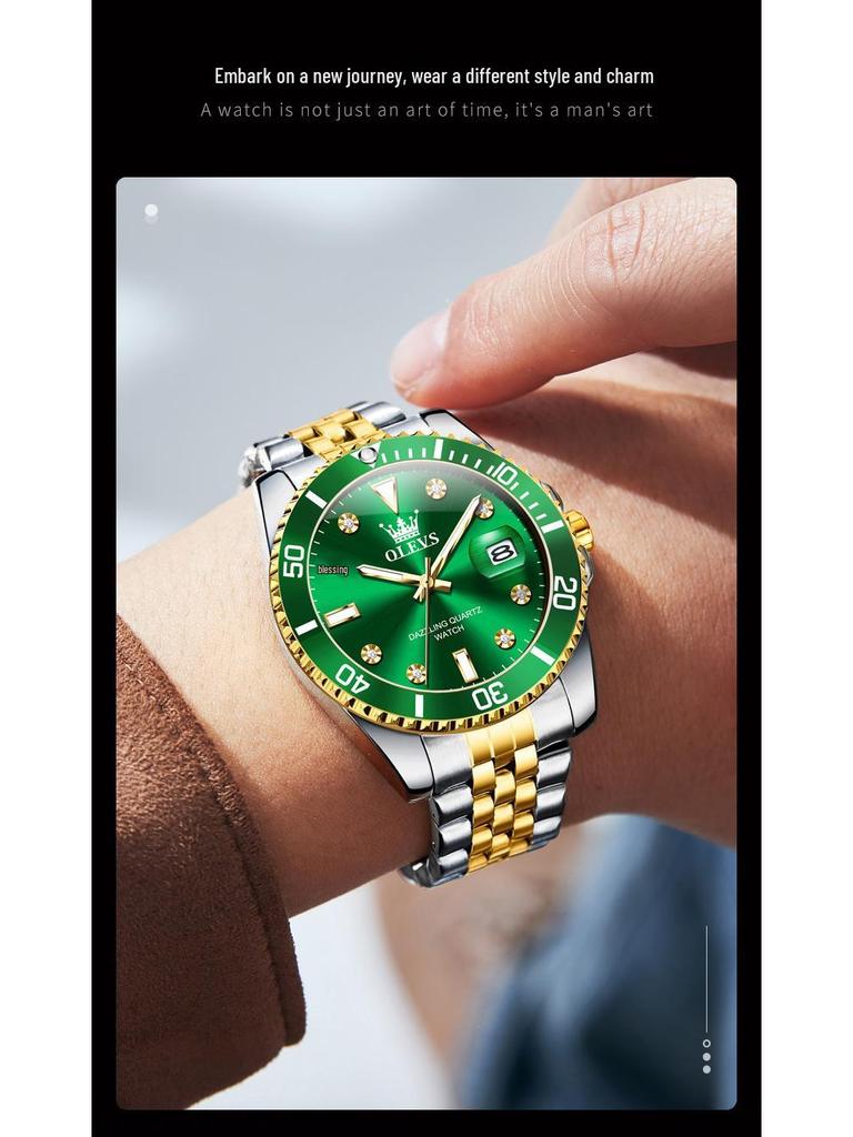 Мужские часы Olitis Quartz Luminous Green