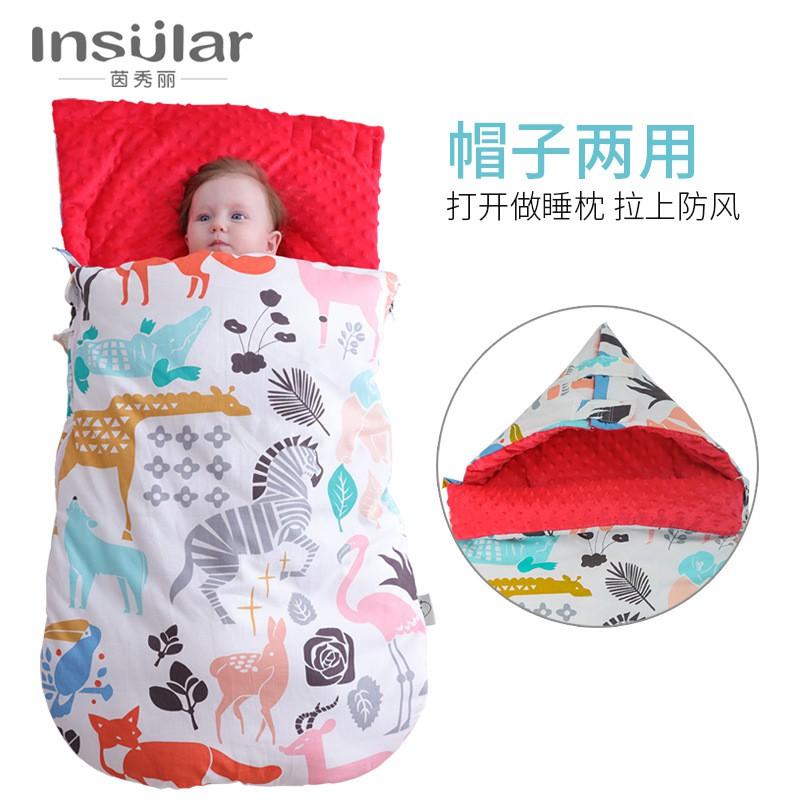 Cotton Baby Sleep Sack With Fleece Lining Warm Anti-startle Swaddle Newborns 0-12 Months Fall Winter Use