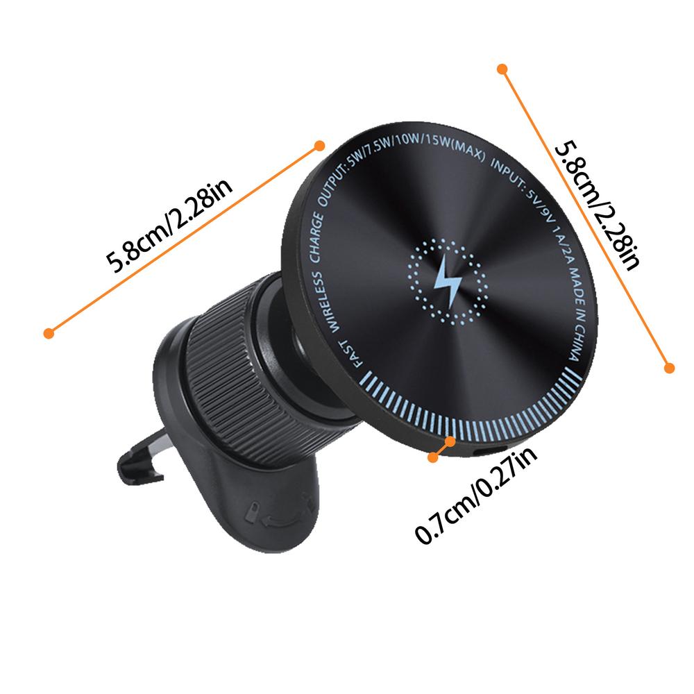 Автомобильное зарядное устройство Адаптер магнитного беспроводного зарядного устройства Элегантный портативный держатель для телефона Крепление для сотового телефона для смартфонов и планшетов