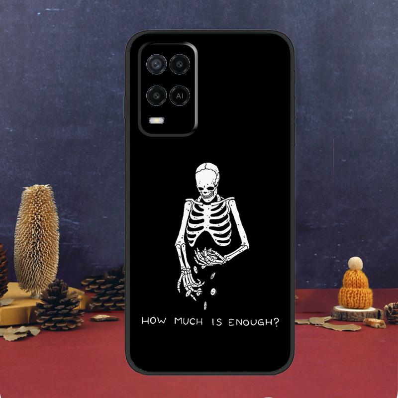 Эстетичный скелетный чехол для Oppo A94 A74 A54 A15 A17 A57 A6 A5 Pro A16 A76 A96 A40 A60 A80 A18 A38 A58 A78 A98