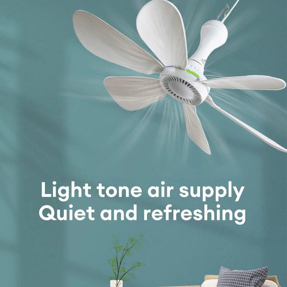 6 Leaves Ceiling Fan Silent Hanging Camping Tent Fan Portable Electric Fan Home