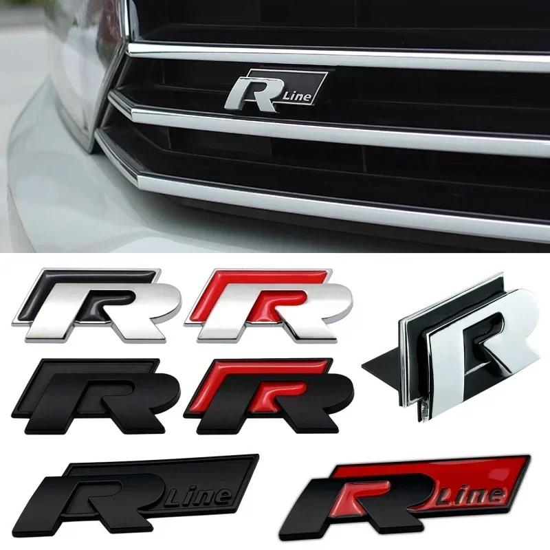 RUNTB1 VW 2026 Hot Car Front Grille Emblem for Volkswagen Rline Polo Passat B5 B7 Golf 3 4 5 Jetta Touareg Beetle Tail Trunk Fender Bad