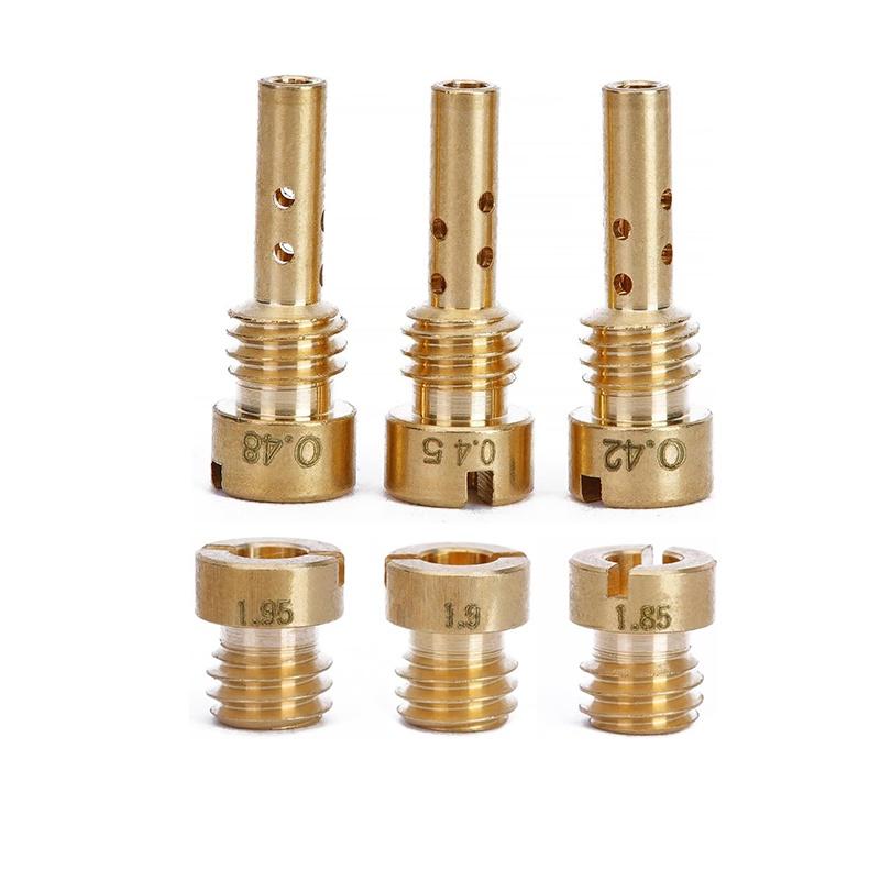 6Pcs Motorcycle Carburetor Jet Including Main Jets & Pilot Jets for Harley Softail 1988-2017 Fit Dyna Touring 1988-2016