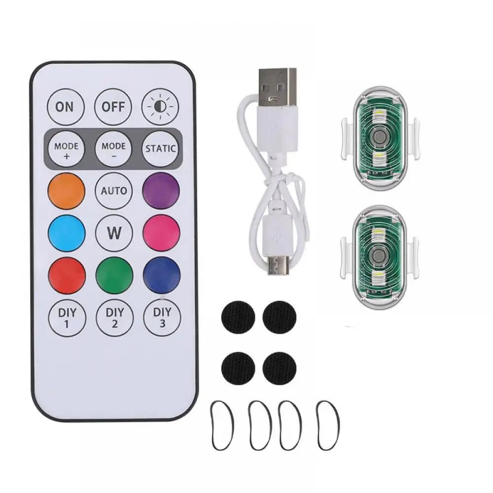 Универсальный беспроводной RGB LED стробоскоп для мотоцикла, водонепроницаемый, с пультом дистанционного управления, для мотоциклов, самолетов, предупреждающие огни