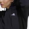 adidas Полосатая куртка на молнии с капюшоном и длинными рукавами Женская верхняя одежда Черный HZ5743