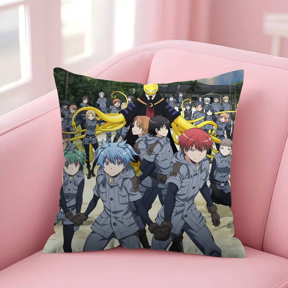 A-Assassination Classroom Anime Pillow Case For Sofa Decor Car Office Room Printing Cushion Cover Decorations And Protector