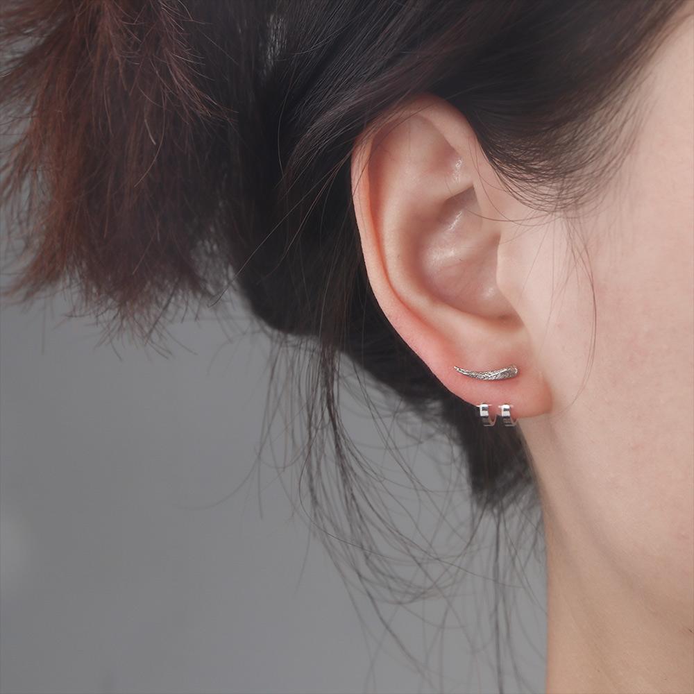 Punk Street Wear Dual Purpose Stud Earring Hook Prong Earrings Men Accessories Korean Earrings
