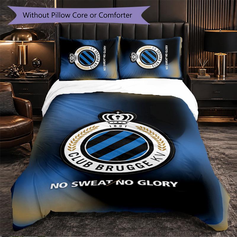 Club Brugge FC Themed Bedding 3Pcs Duvet Cover Set Decorative Bed Linen For Teen Room Home Decoration