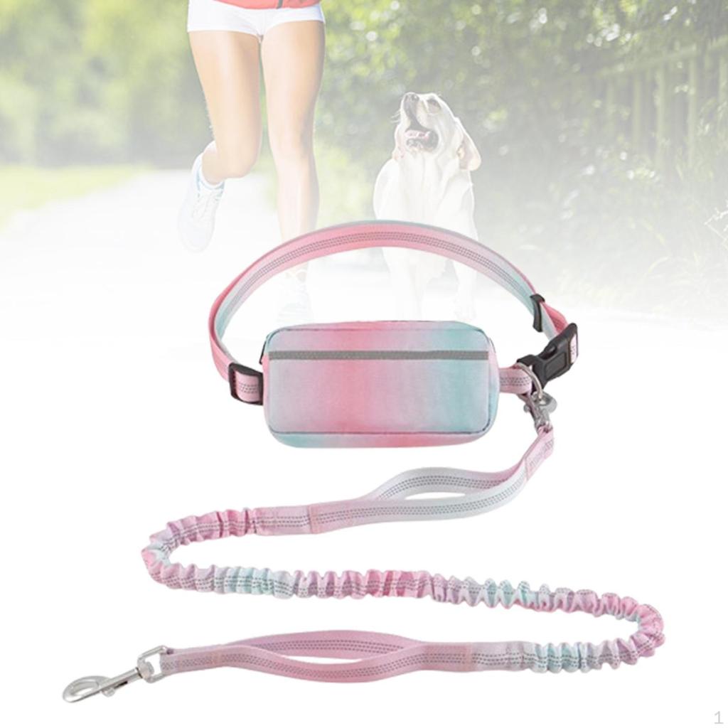 Поводок для собак с сумкой Hands Free Jogging Pet Supplies Светоотражающий шов
