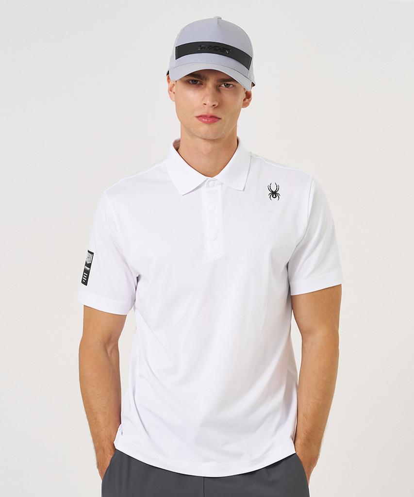 SPYDER Men'S Proweb Cooling Pique Collar Short Sleeve T-Shirt Splmcnts202Mwht