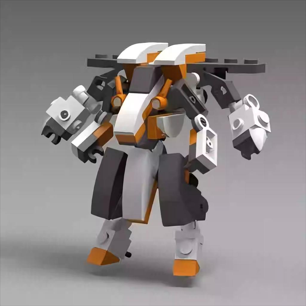 Экзоскелет меха строительные блоки мелкие частицы миниатюрный боевой робот сборная модель мальчики и девочки подарок детская игрушка