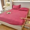 Сплошная бархатная простыня, эластичное покрывало, защитный чехол для матраса, мягкое на ощупь постельное белье, зимняя теплая фланелевая простыня