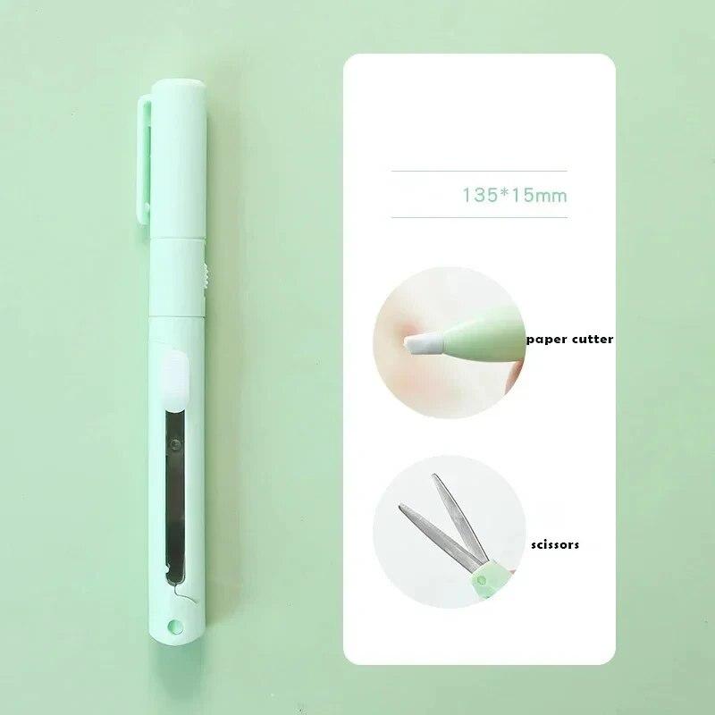 1 шт. Складные ножницы для карандашей, журнальный резак для бумаги, студенческий мини-нож для экспресс-доставки, канцелярские принадлежности, новые