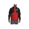 Under Armour Толстовка с капюшоном и полумолнией Woven Series Alma Mater Color Block, мужская верхняя одежда, глянцево-красная 1366301-839