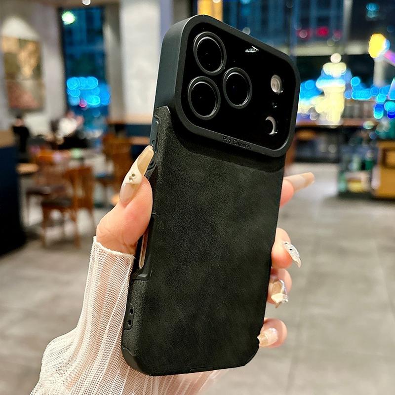 Кожаный чехол для телефона из овчины, противоударный, для For Iphone 17 16 Pro Max Air 1 14 13 12 11 Pro XS Max X XR 7 8 SE2, матовый чехол