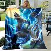 Monster Hunter Game Throw Blanket Bedspread Bed Plaid Rug Bed Covers Sofa Blanket Plaid Blanket Thermal Children'S Blankets