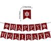 Christmas Decoration Snowflake Elk Plaid Letter Flag Spiral Balloon Set Customization