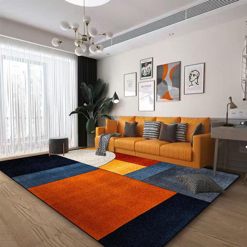 Nordic Abstract Geometric Carpet for Living Room Plush Decoration Home Modern Non-slip Floor Mat Washable Bedroom Cloakroom Rugs