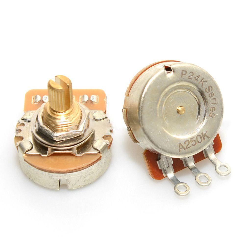 Bass Knob Tuning Copper Shaft Potentiometer Short Shaft 3/8" Threaded Guitar Potentiometers Brass