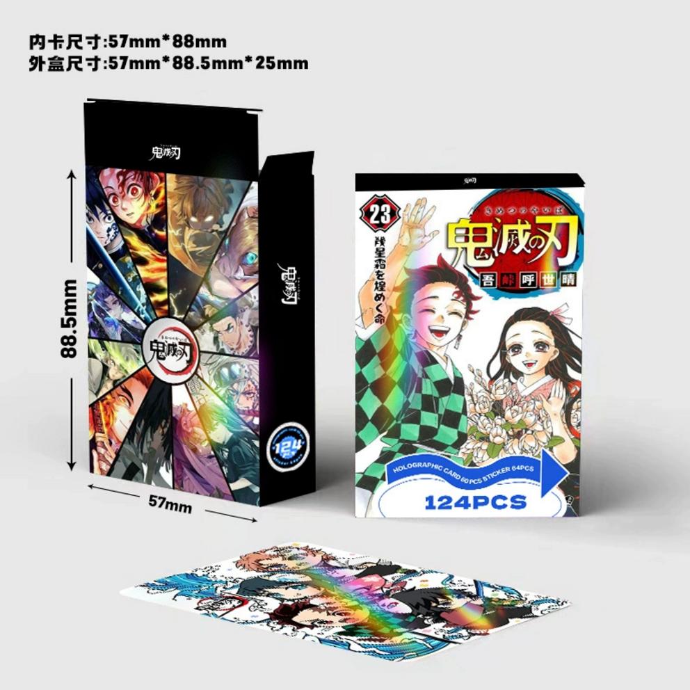2025 Истребитель демонов: Фотокарточки Kimetsu no Yaiba (60 листов) + Наклейки (64 листа) (4 типа вариантов)