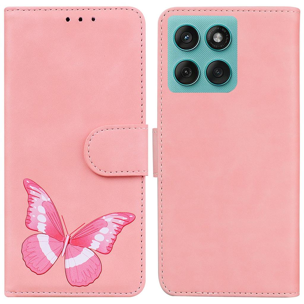 For Motorola Edge 60 5G/60 Fusion 5G Stand Case PU Leather Phone Cover Butterfly Printed