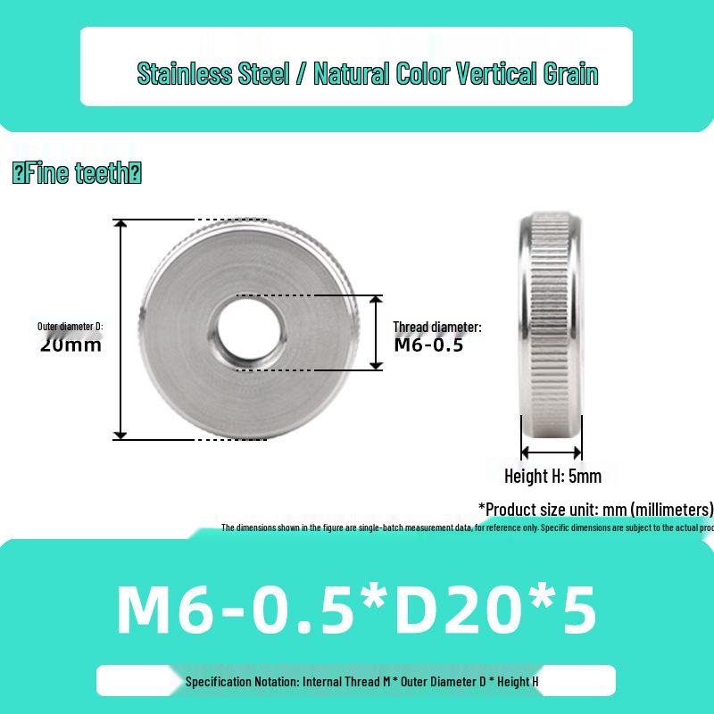 Высокопрочная накатанная гайка M3/M6/M10 из нержавеющей стали