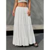 White Midi Skirt Spring Summer 2025 New European and American White Skirt Versatile Casual Cake Skirt Women