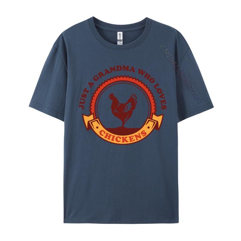 Just A Grandma Who Loves Chickens Chicken Coop Hen Chick Egg Tshirts Funky Boy Tshirts Printed Tops Shirt Cotton