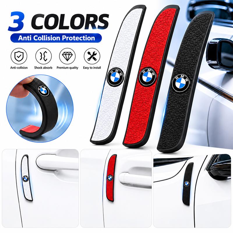 HINW3 4Pcs Rubber Car Door Anti Collision Strip Rearview Mirror Protector Stickers For BMW Performance E46 E60 E90 E39 E87 E36 E92