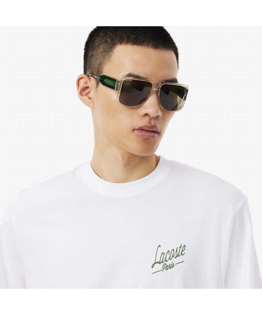Мужская футболка LACOSTE с принтом на спине, классический крой, короткий рукав Th5948-55N 001