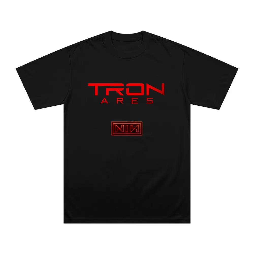 Cotton Comfort Tees Nine Inch Nails Tron Ares Graphic T Shirts Summer Men's Short Sleeve Clothes High Street Hip Hop Streetwears