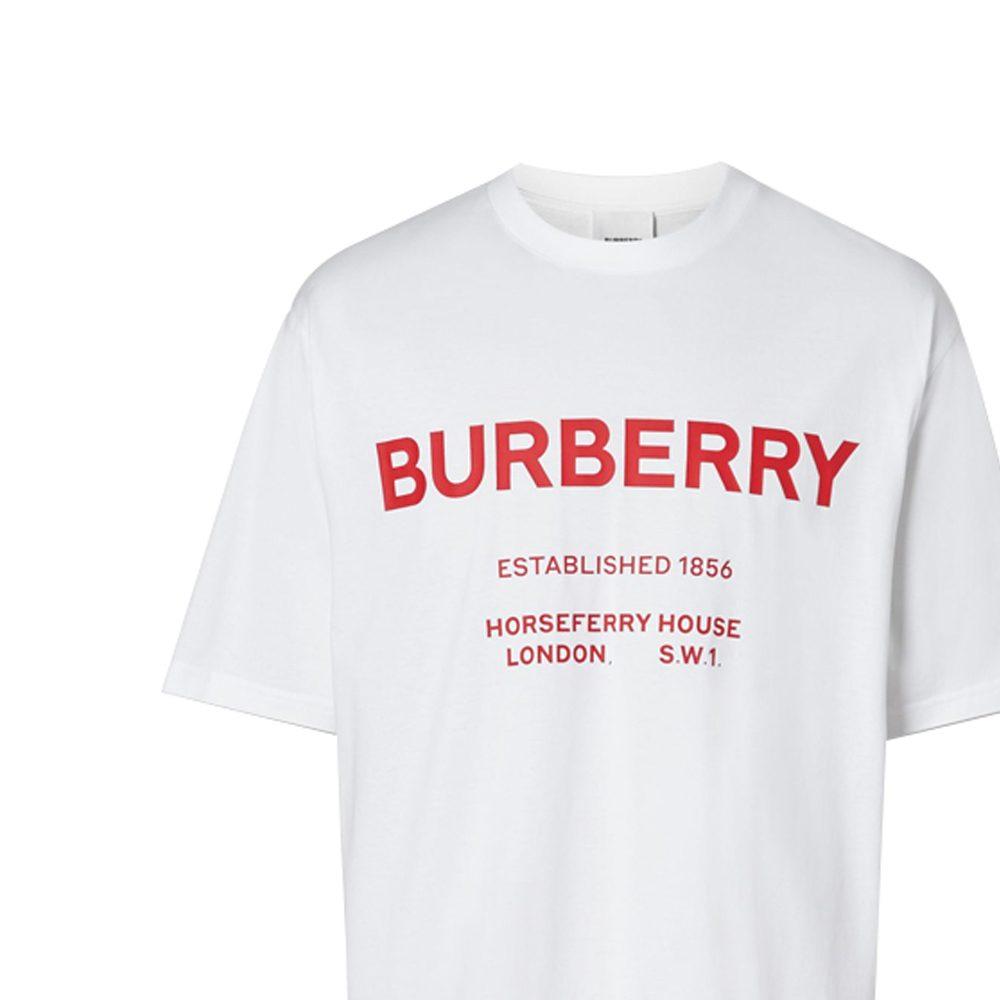 Burberry Футболка Horseferry Унисекс Белый 80172251