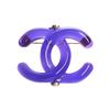 Акриловая брошь с логотипом Double C Унисекс Брошь Фиолетовая AB9033B08626NJ191