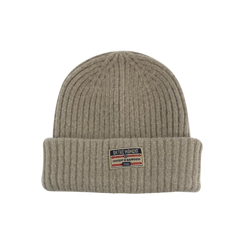 Шапки вязаные из ткани мужские и женские осенние новые универсальные утолщенные шерстяные шапки женские защитные наушники холодные шапки