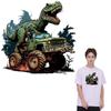 Big Dinosaur Patch For Clothes Stripes Heat Press Appliqued Fashion Diy Accessory Sticker Jeans Thermal Patches Heat-Adhesive