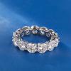 5mm D Color Moissanite Row Ring 925 Silver Diamond Wedding Band Rings For Women Certified Fine Jewelry Gift Houtros