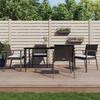 VidaXL Garden Dining Set 5 Pcs Cushions Wicker Steel 3186977