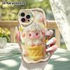Phone Case: 2D flat design suitable for iPhone 18, 17, 16, 15, 14, 13 Pro protective case, Ice Cream Little Sheep, perfect Christmas and Halloween fes