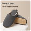 Женские бесшумные хлопковые тапочки с открытым носком - Мягкая тканевая подошва, Можно стирать в машине, Идеальны для дома осенью и зимой