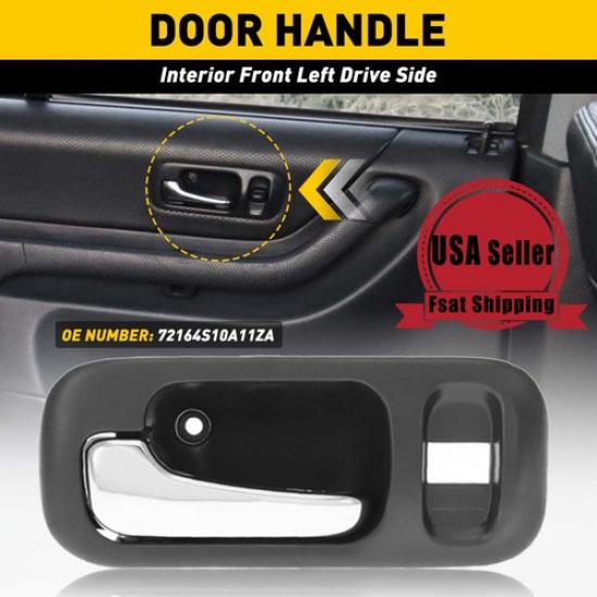 Door Handle ide Inner Black Front Driver Side Left LH For 1997-2001 Honda CRV