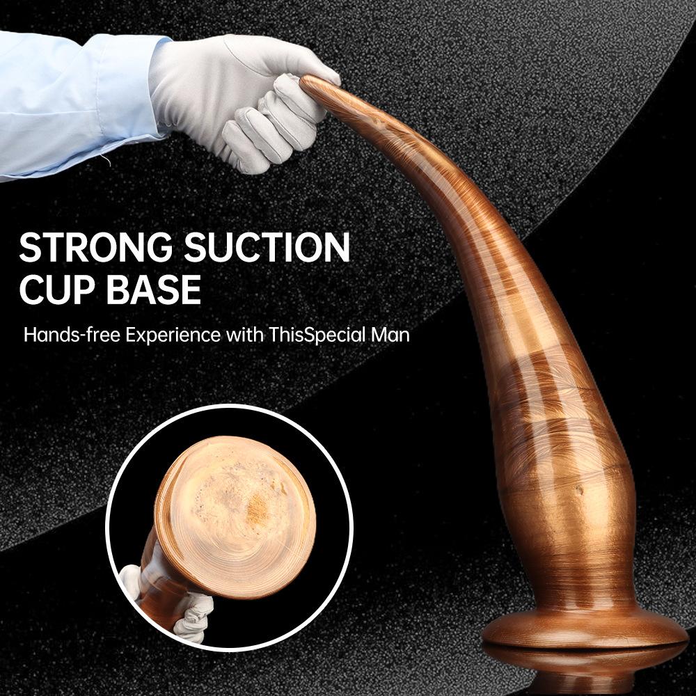 ПВХ Экстра Длинная Анальная Пробка Дилдо Секс-Игрушка Мастурбатор для Мужчин и Женщин Страпон Пенис Реалистичный Член