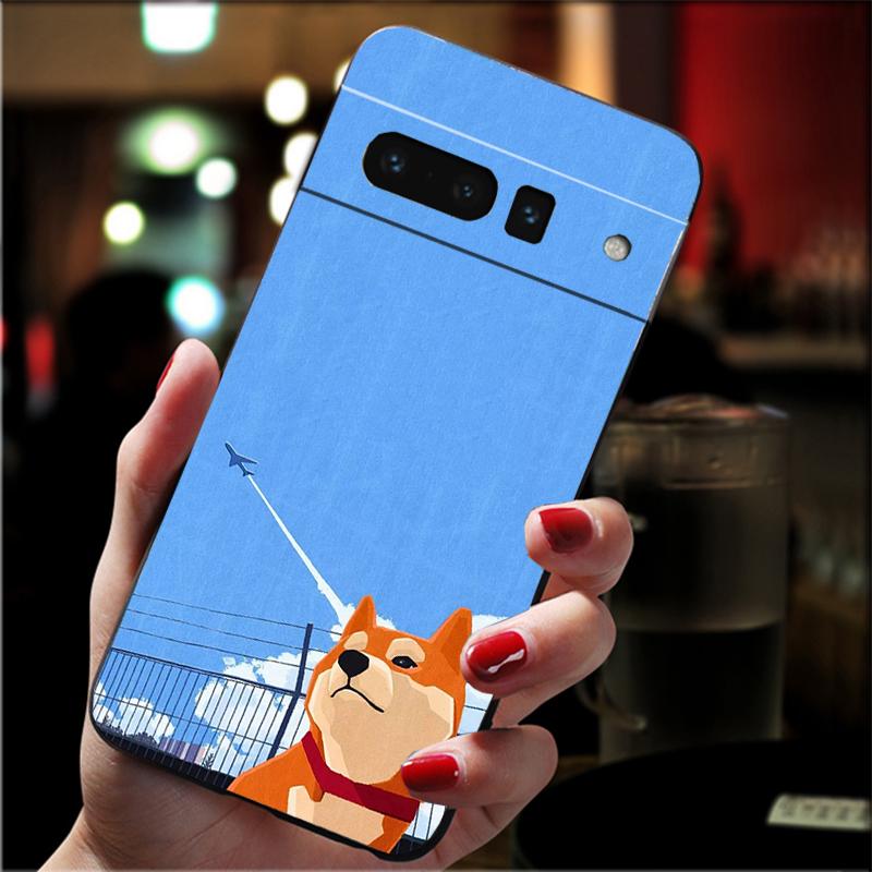Phone Case for Google Pixel 10 9 Pro XL 8 7 6 Pro Pixel 9A 8A 7A 6A 5A 4A Pixel 8 7 6 5 Shiba Inu Painting Case Funda