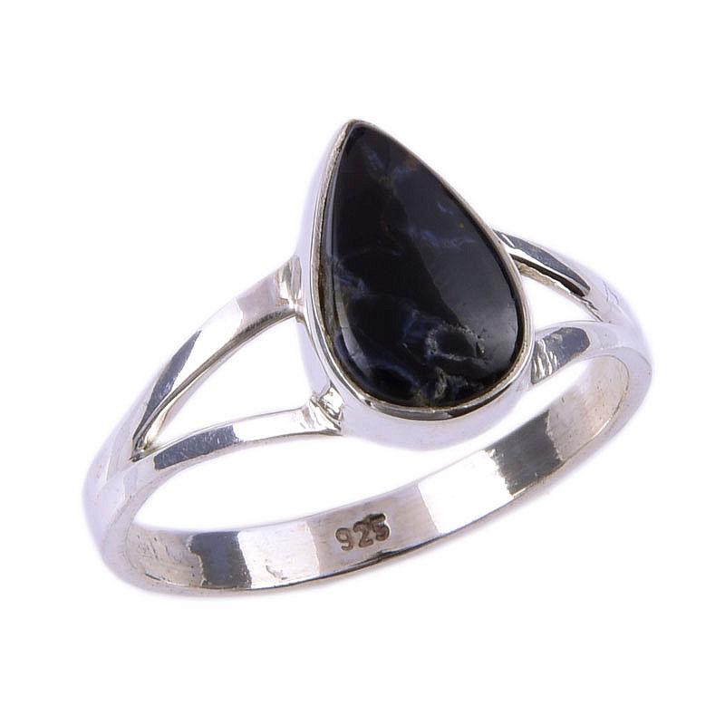 Натуральный камень Питерсит Ручной работы 925 Пробы Стерлинговое серебро Кольцо Размер 9 f5P75