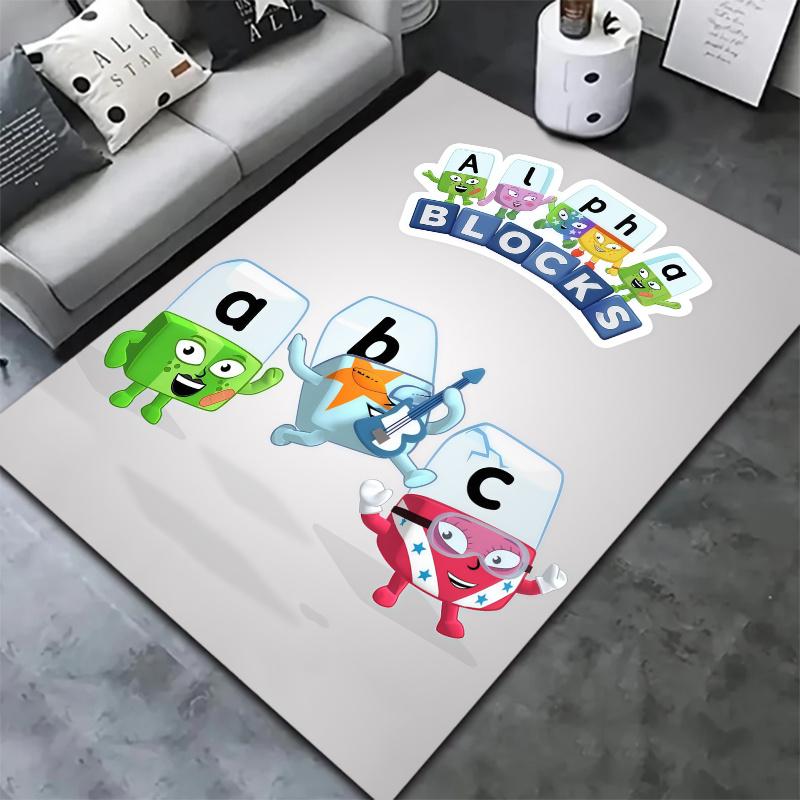 Alphablocks Carpet Rug for Living Room Bedroom Home Sofa Decoration,Kids play Nonslip Floor Mat