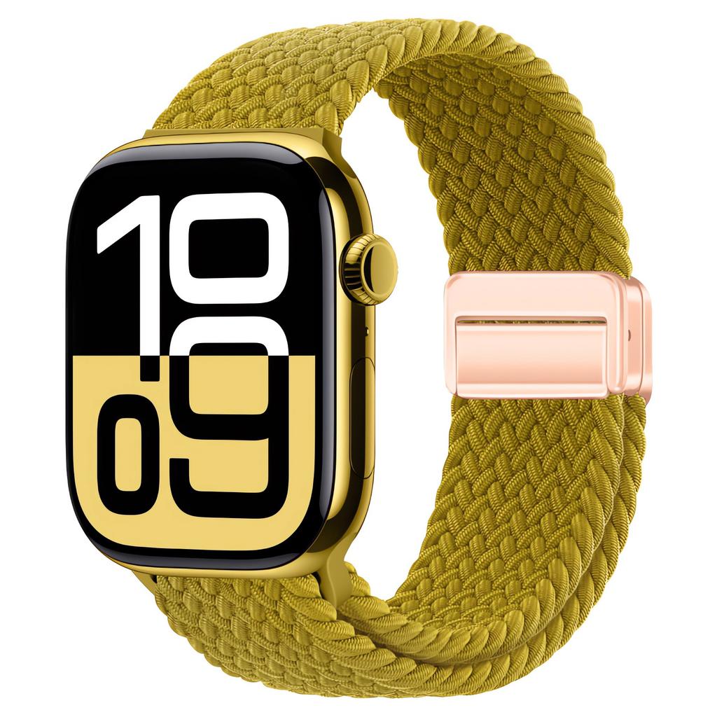 Магнитный ремешок для Apple Watch 44 мм 40 мм 45 мм 49 мм 46 мм Плетеный solo loop Браслет ремешок iWatch series se 7 3 6 8 9 10 ultra 2