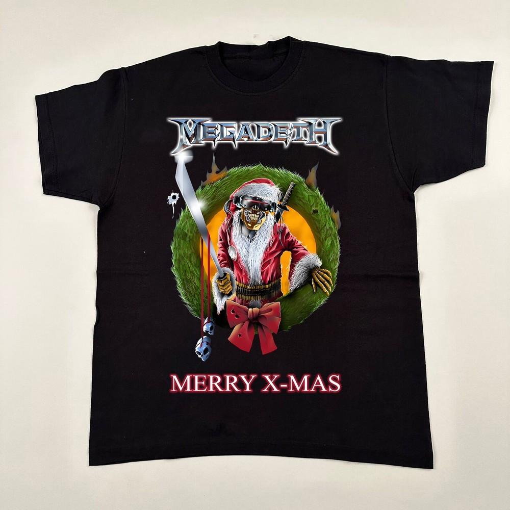 Megadeth Band Merry X Mas Shirt Unisex Concert S-5XL AR695 Unisex T-Shirt